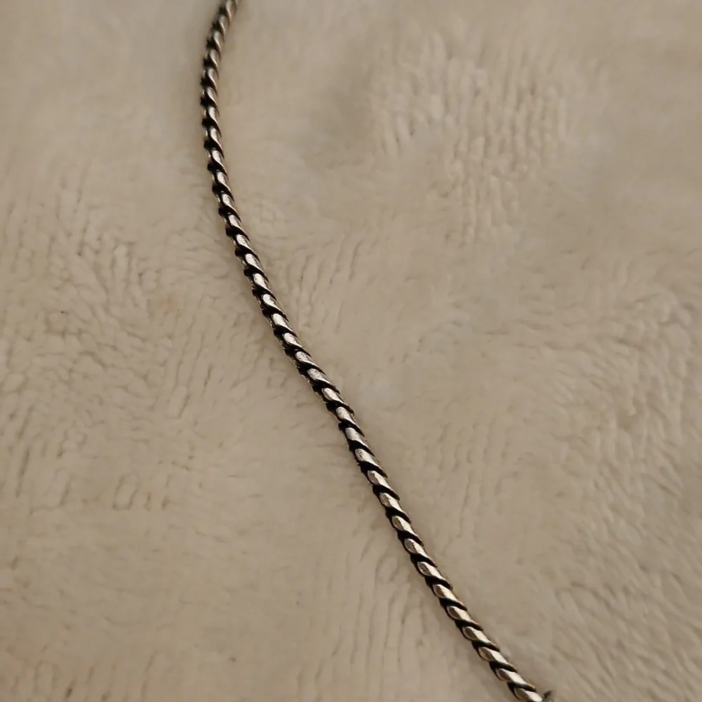 BRIGHTON Deco Dangle Ethnic Silver Plated Crescent Necklace